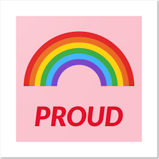 Rainbow 'PROUD' Posters and Art